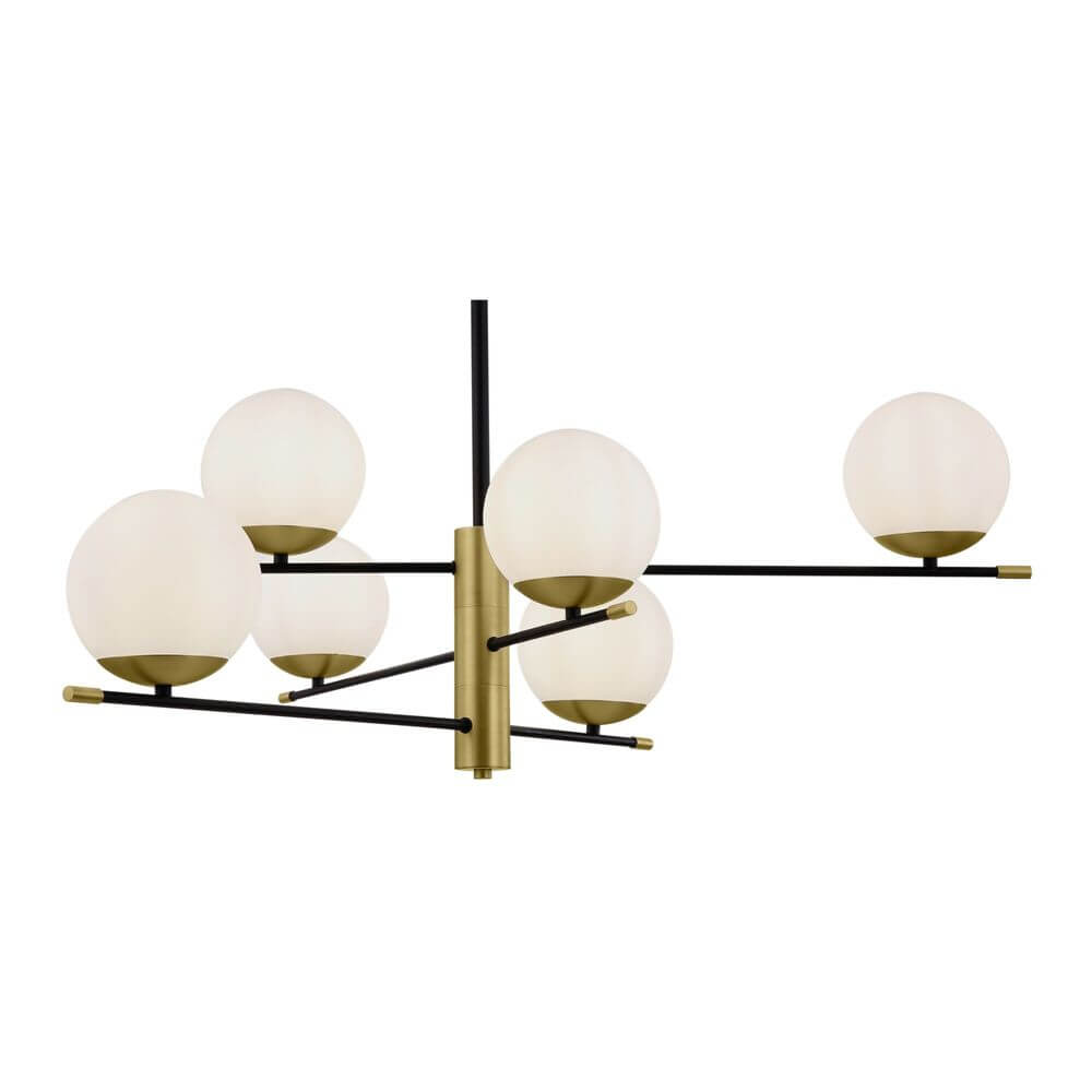 Nostalgia Hängelampe Mini mit sechs kugelförmigen Lampenschirmen in elegantem Design.