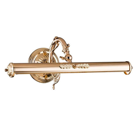 Elegante Picasso Bilderleuchte in Gold, ideal zur Ausleuchtung von Bildern und Kunstwerken.