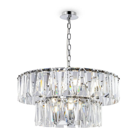 Puntes 12-flammige Pendelleuchte aus Kristall mit modernem Design und eleganter Ausstrahlung.