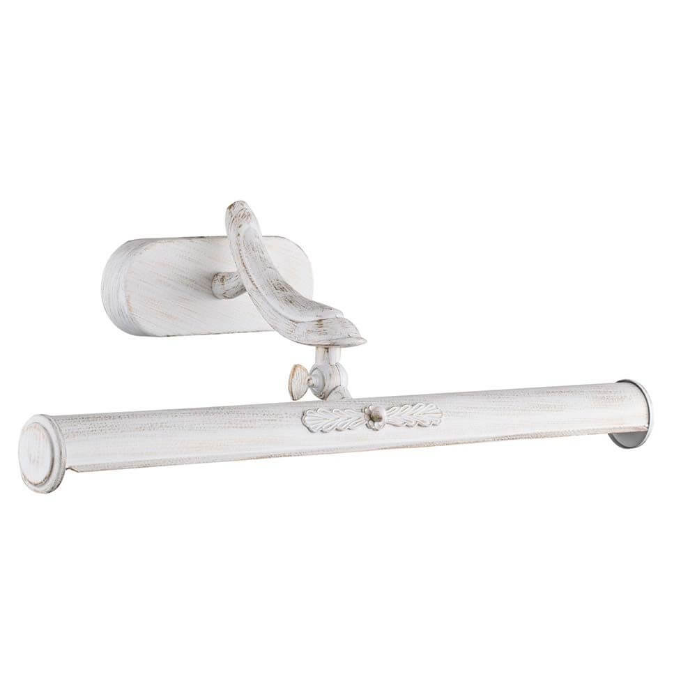 Raphael Bild- & Spiegelleuchte Weiß mit Metallrahmen und verstellbarem Diffusor