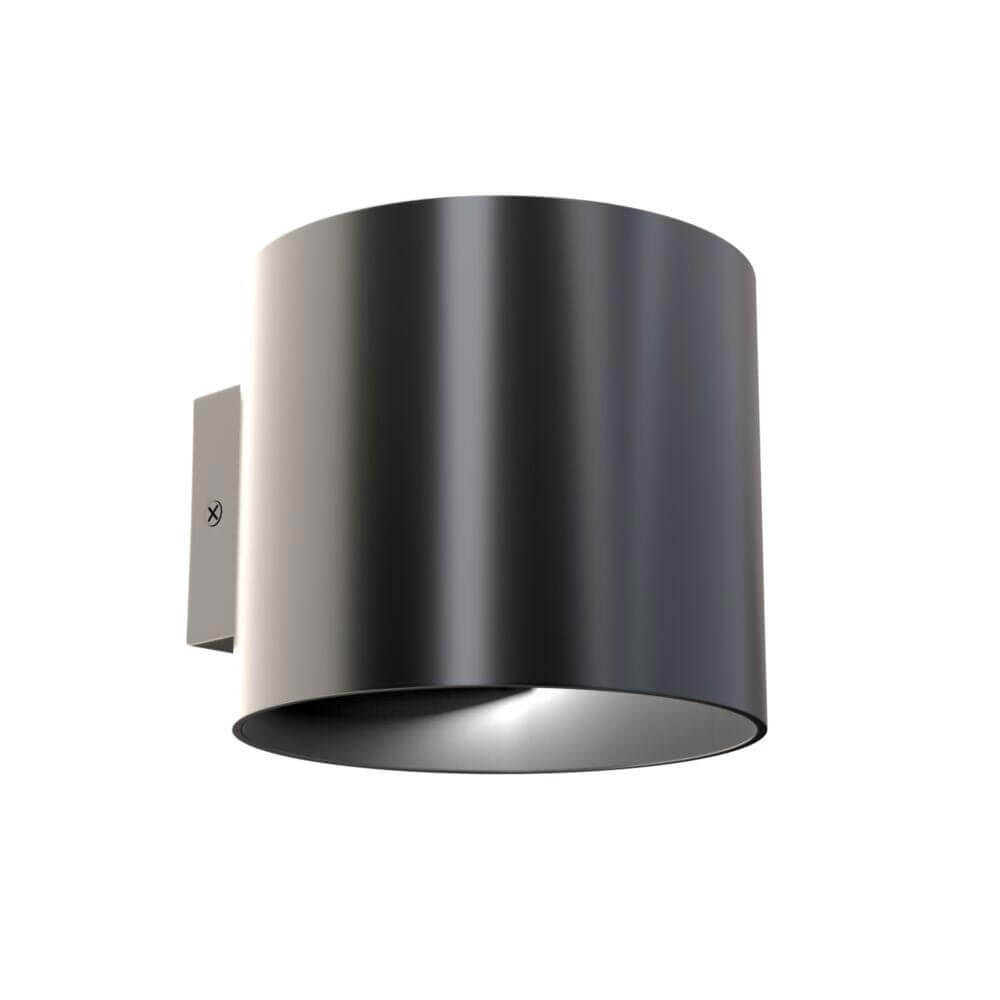 Moderne Rond Wandleuchte in Schwarz, zylindrische Form für stilvolle Raumgestaltung.