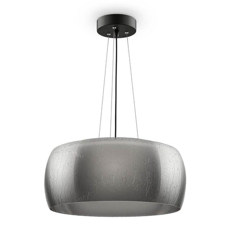 Solen LED Pendelleuchte mit rauchfarbenem Lampenschirm und einstellbarer Seilhöhe.