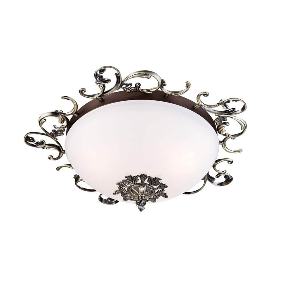 Speria Deckenleuchte Ø 42cm Metall Glas mit stilvollem Design und mattem Glasdiffusor.