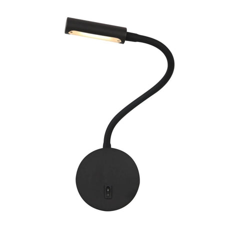 Stængel LED Væglæselampe med fleksibel holder og høj kvalitet LED Modul, ideel til afslappet læsning.