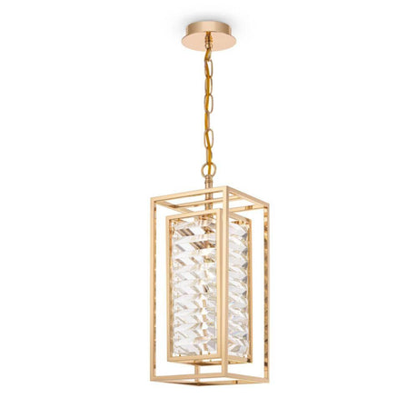 Tening Pendelleuchte Ø 25,5cm in Gold mit verstellbarer Kettenlänge für individuelle Höhenanpassung.