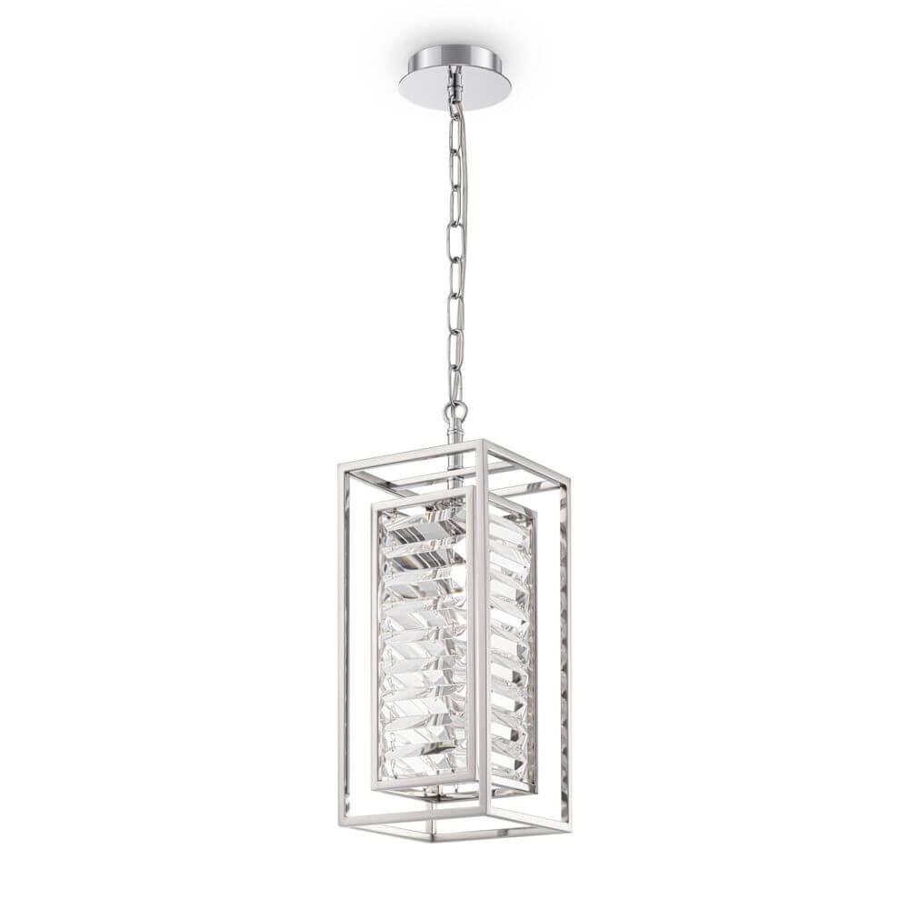 Tening Pendelleuchte Ø 25,5cm in Chrom mit verstellbarer Kettenlänge und modernem Design.