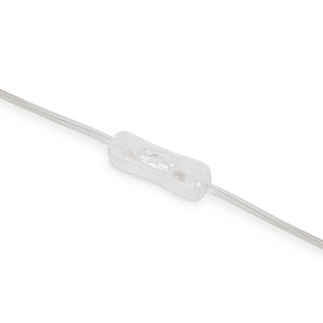 LED Tischleuchte Kyoto Ø 22cm - Detailansicht des transparenten Kabelschalters.