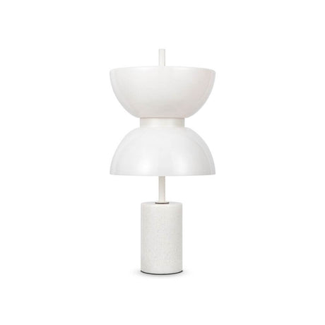 LED Kyoto bordlampe Ø 22cm i moderne design med to skålformede lampeskærme, elegante og funktionelle.
