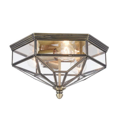 Plafonnier Zeil au design en verre transparent et à l’élégante douille métallique pour un éclairage d’ambiance.