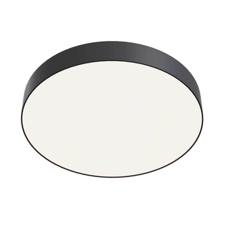 Zon LED Deckenleuchte Metall in schwarz, runde Form, ideal für moderne Innenräume.