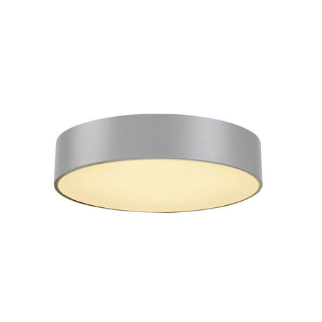 Medo 40 LED Deckenleuchte Silbergrau: elegante, runde Deckenleuchte aus Aluminium und Glas mit angenehmem Licht.