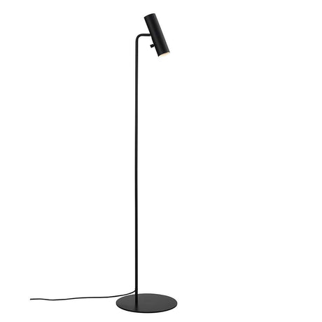 Mib 6 floor lamp in black with adjustable lamp head in Scandinavian design, elegant and modern.