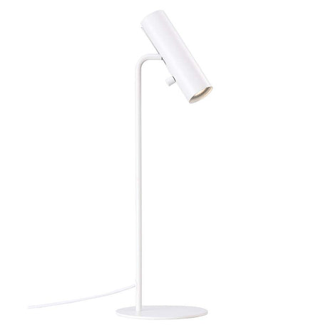 Lampa stołowa Mib 6 biała w skandynawskim designie z obrotową głowicą i elegancką podstawą.