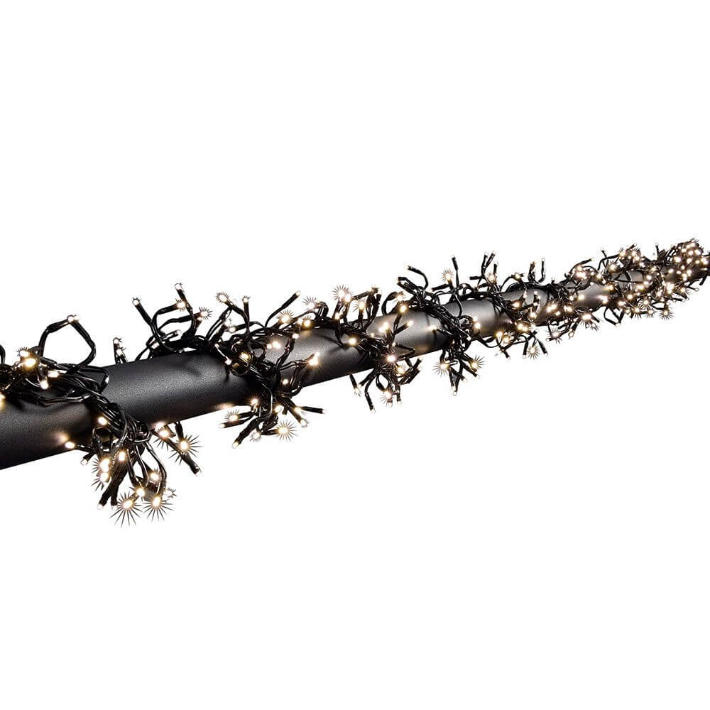 9m micro LED pouring light chain Cluster 8 functions warm white IP44