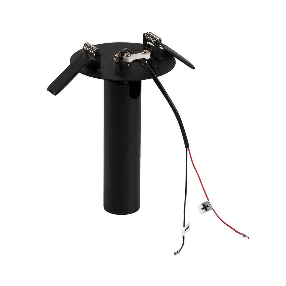 Milan Single Spot LED Wandeinbauleuchte Schwarz 7,5W 3000K Lampenhalterung mit Kabeln für Montage.