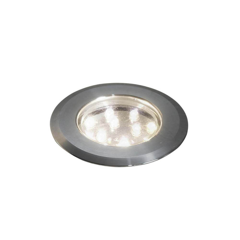 Mini LED Einbaustrahler 3er-Set IP44 Edelstahl, runder Einbaustrahler aus Edelstahl mit LED-Beleuchtung.