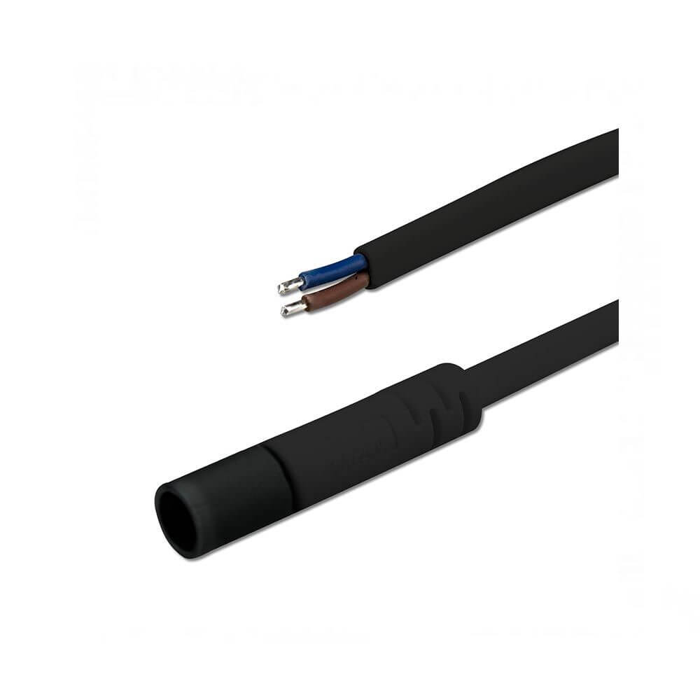 Mini-Plug Anschlussfassung weiblich 1m 2x0.75 Schwarz max. 24V/6A Kabeltyp VDE H03VVH2-F