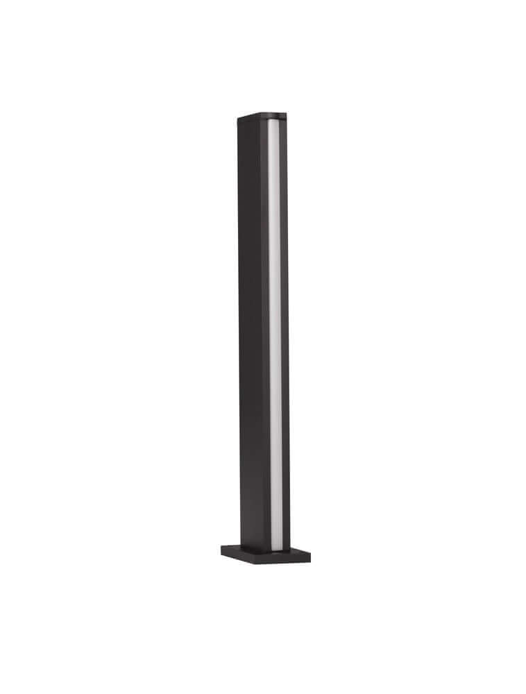 Minot LED Außenwegeleuchte 3000K Schwarz IP54, moderne Außenleuchte für Terrasse und Garten aus schwarzem Acryl und Aluminium.
