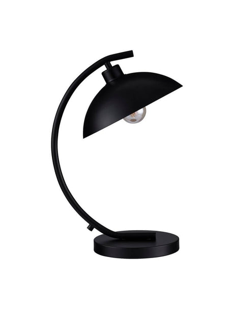 Candeeiro de mesa Mirba preto, dourado