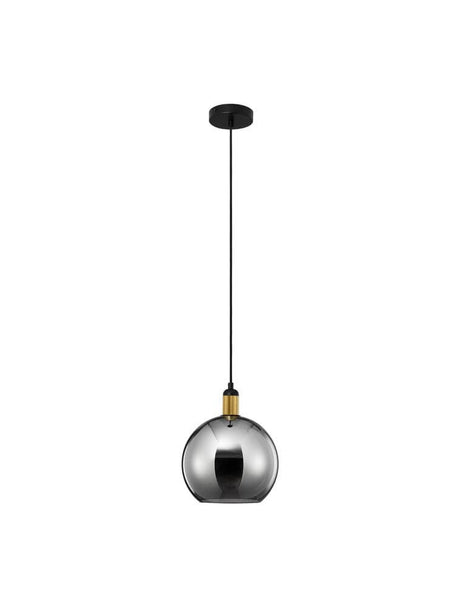 Candeeiro suspenso Mirro Ø 25cm dourado, preto, fumado