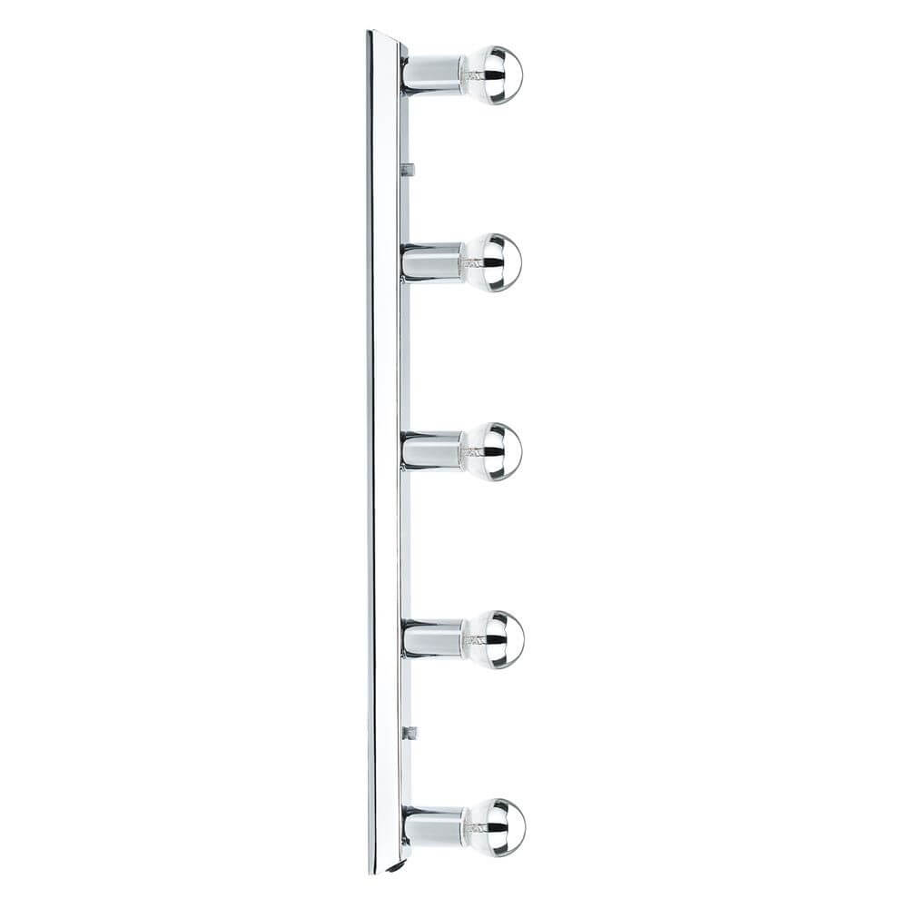 Mirror Regula Lichtleiste max. 5x40W E14 Chrom mit verspiegelten Leuchtmitteln für optimale Lichtverhältnisse.