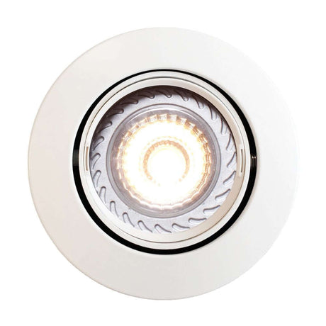 Mixit Pro Einbaustrahler mit weiß lackierter Oberfläche und modernem Design für Innen- und Außenanwendungen.