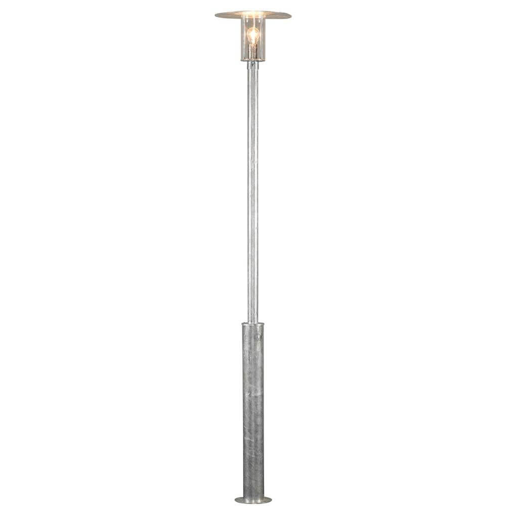 Mode Mastleuchte 220cm galvanisierter Stahl, klares Polycarbonat Glas in einer eleganten Umgebung.