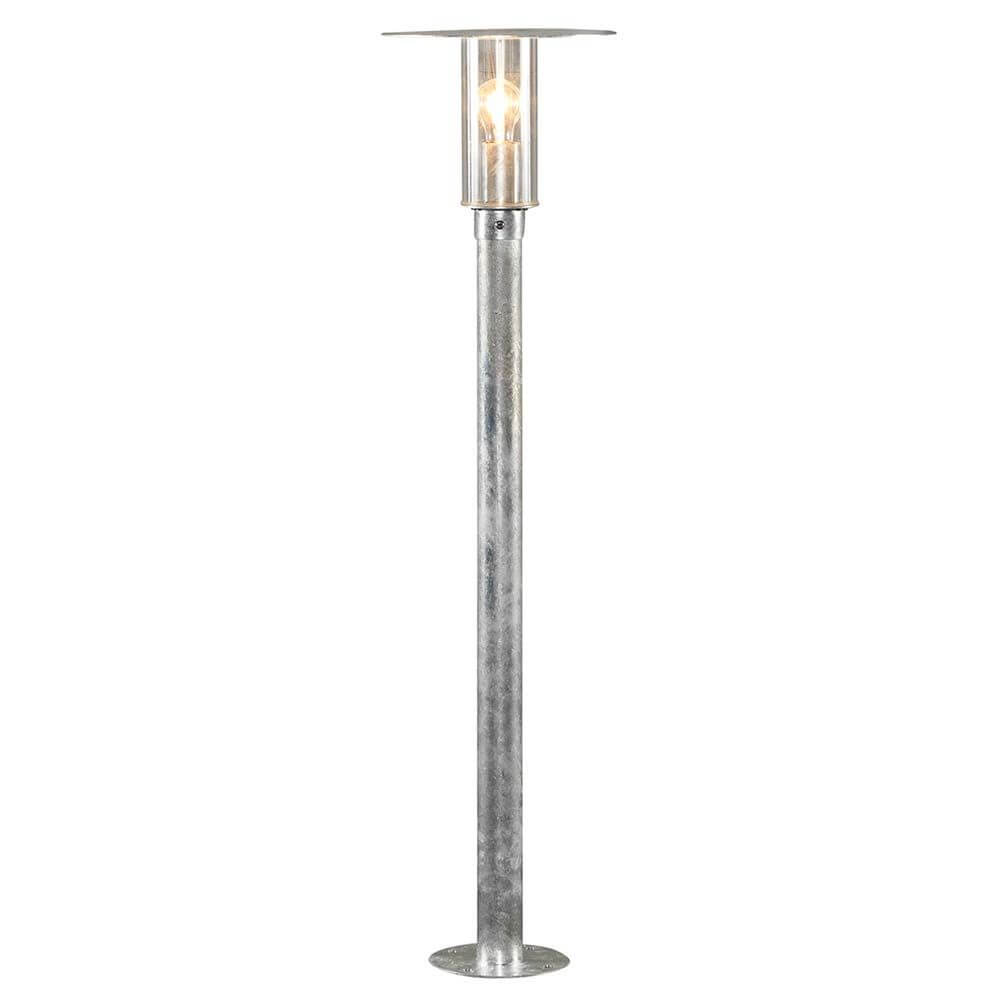 Mode Wegeleuchte 111cm galvanisierter Stahl, klares Polycarbonat Glas in modernem Design.