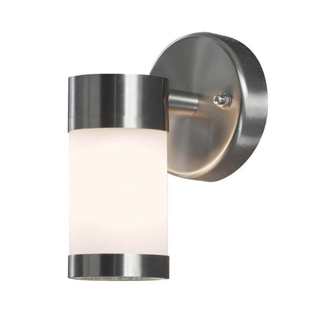 Modena outdoor wall light stainless steel, opal glass wall-mounted with a modern design.
