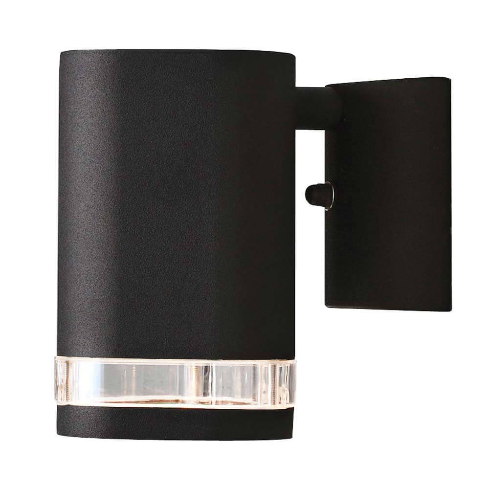 Modena Außen-Wandlampe Schwarz mit Reflektor in elegantem Design