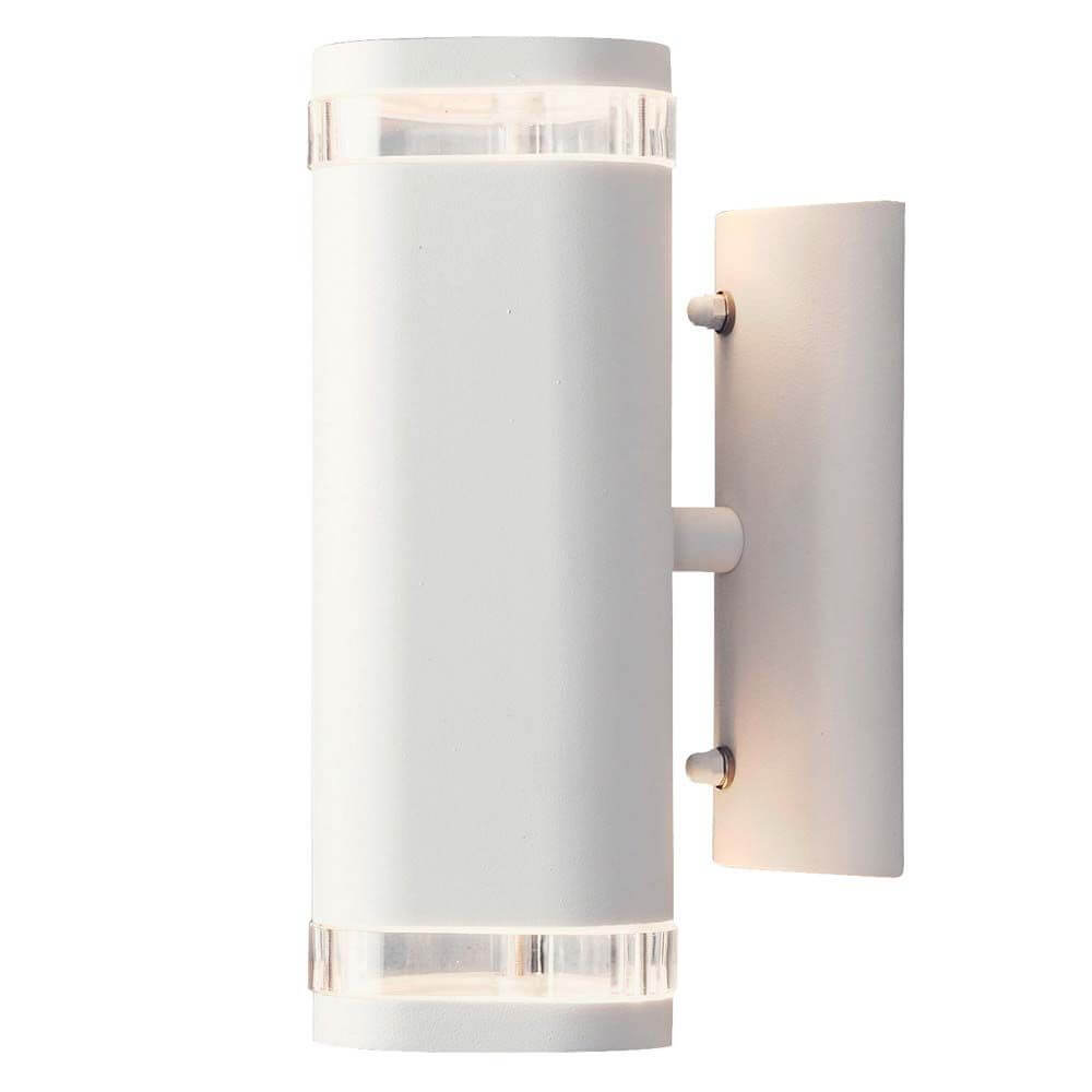 Modena Außen-Wandleuchte mit doppeltem Lichtkegel Weiß - moderne und elegante Außenbeleuchtung.