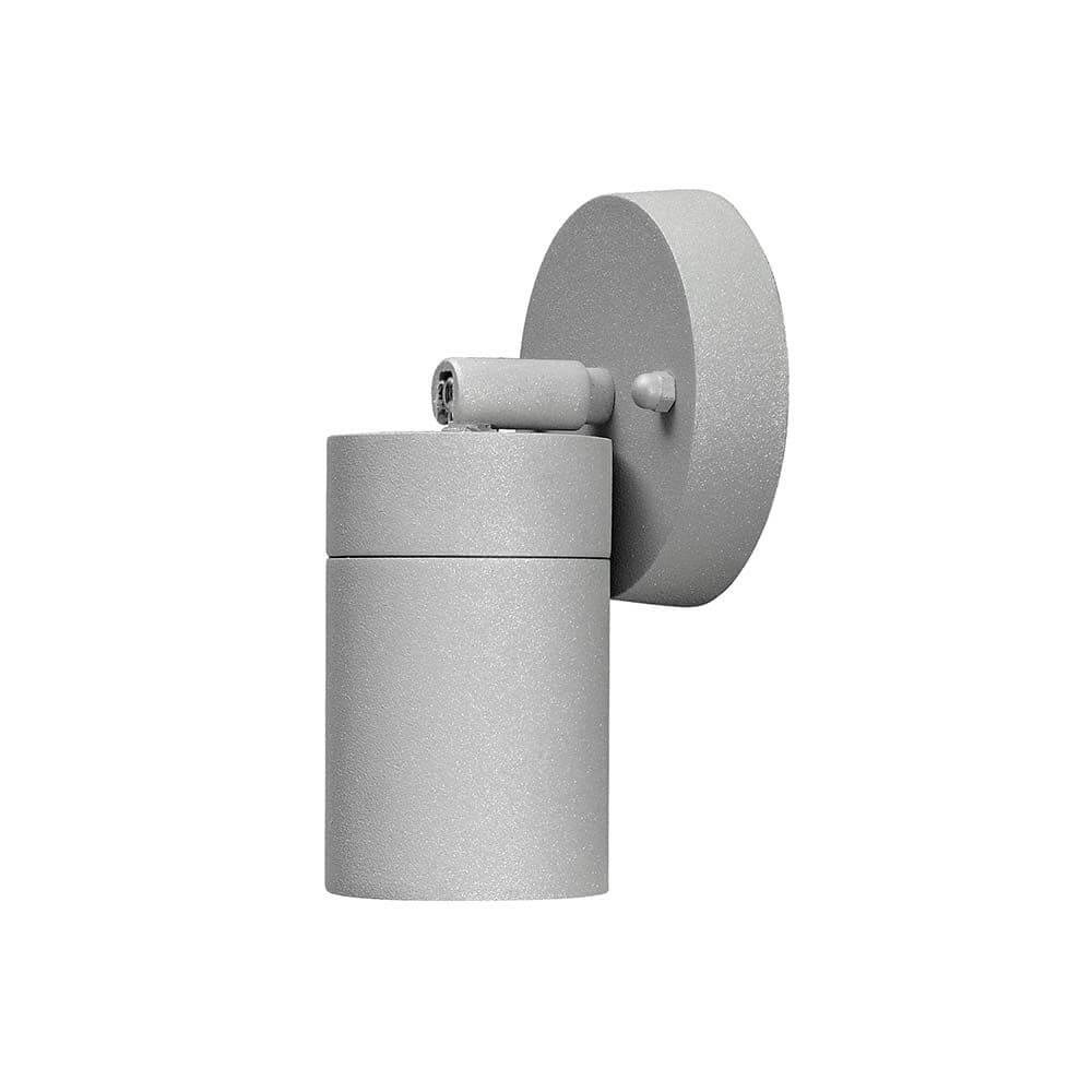 Modena Energiespar Wandspot schwenkbar Grau, klares Glas an der Wand montiert, modernes Design.