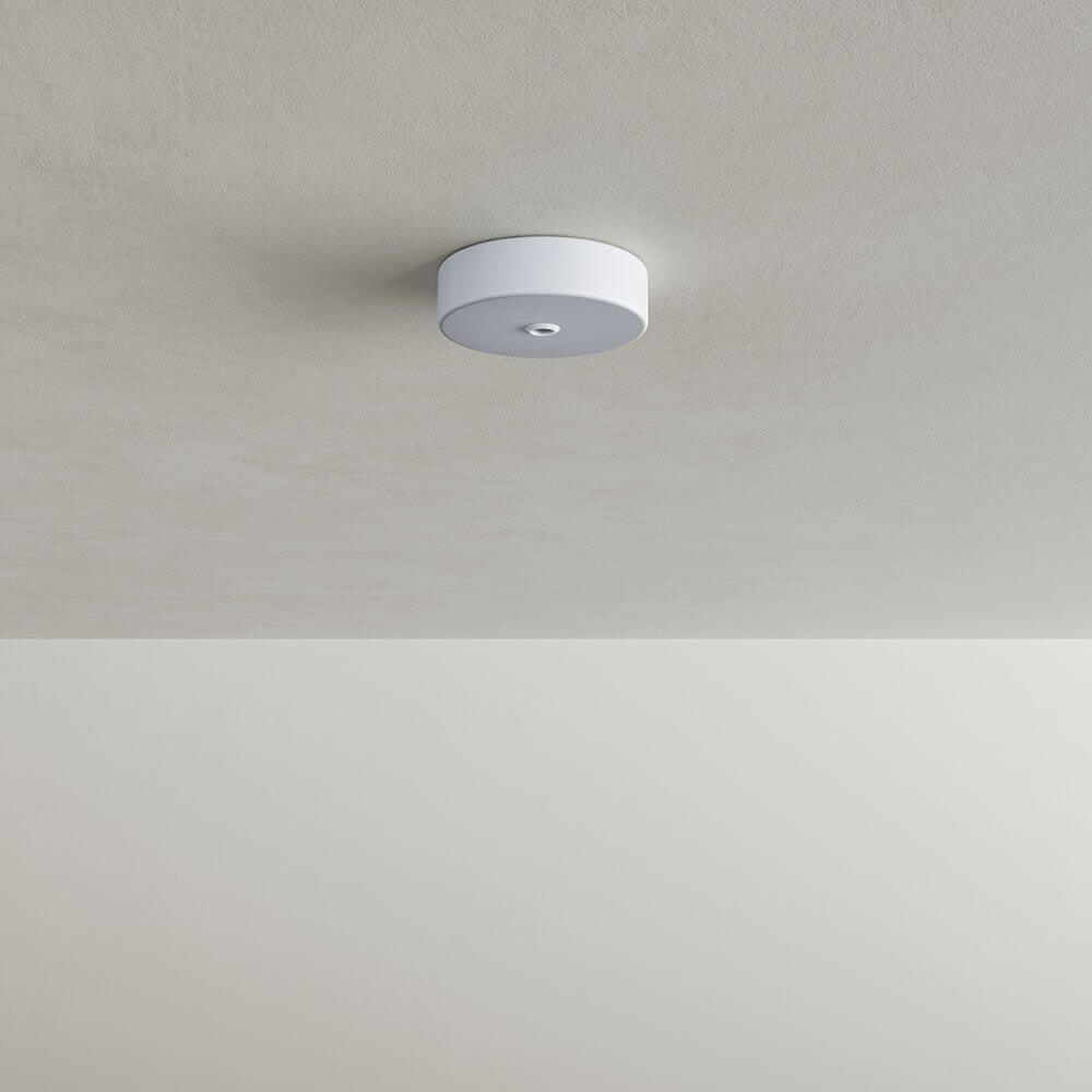 s.luce Schnell-Montage Metall Lampen-Baldachin auf weißer Decke
