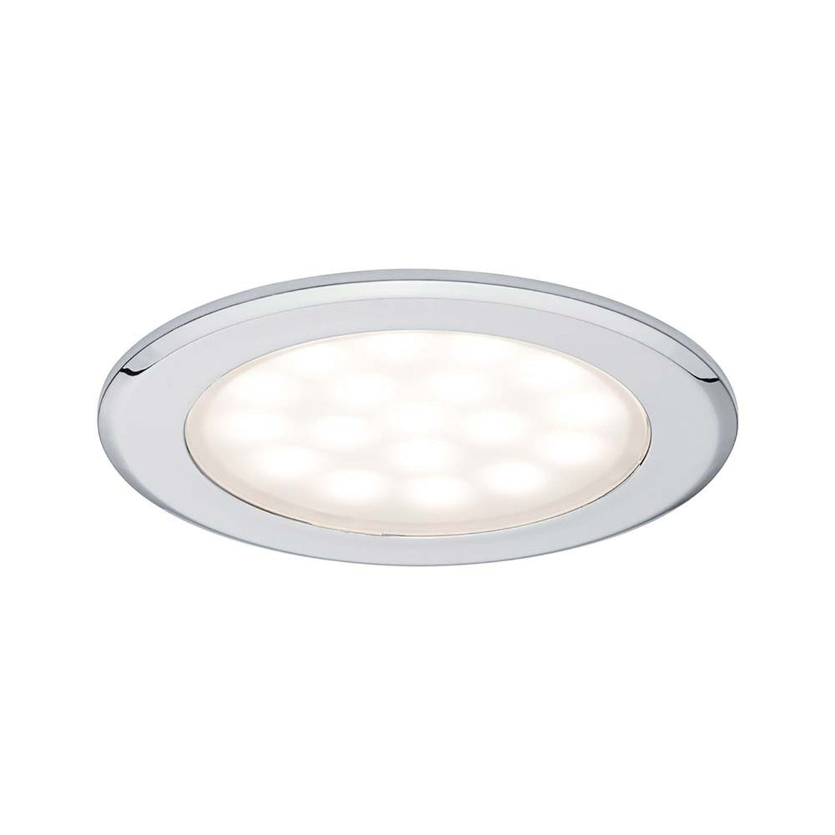 Möbel EBL Set rund LED 2x2,5W 6VA 12V 3000K Chrom Alu