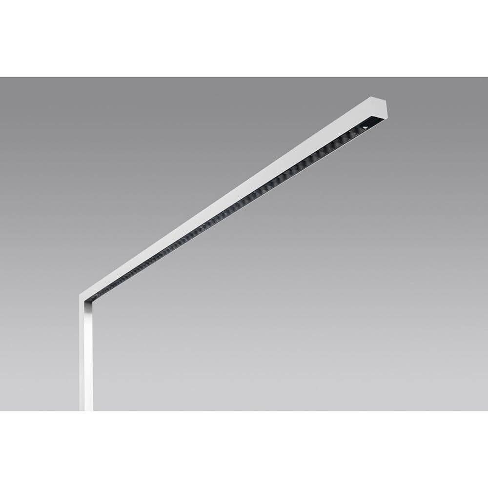 Lens Büroleuchte in Weiß, minimalistisch, dimmbar, mit Bewegungsmelder für optimalen Lichtkomfort.