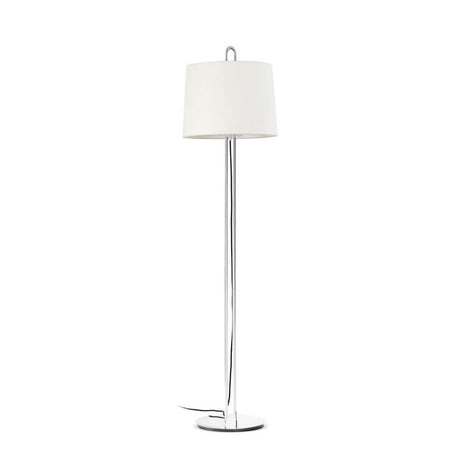 Montreal gulvlampe 160 cm (uten skjerm) i moderne design med elegant krombase og hvit skjerm.