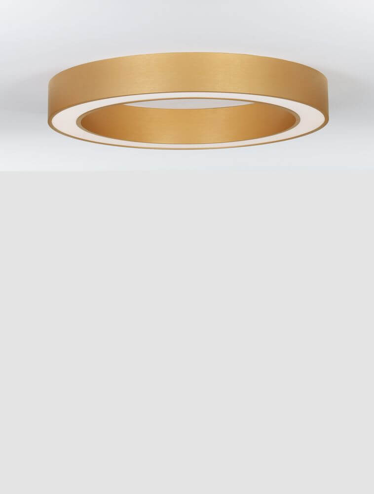 Morbido LED Deckenleuchte Ø 60cm 2700, 4000K in elegantem Messing Gold mit modernster LED-Technologie.