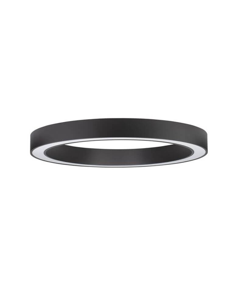 Morbido LED Deckenleuchte Ø 80cm 2700, 4000K schwarze ringförmige Deckenleuchte minimalistisch, mattes Finish, gleichmäßige diffuse Beleuchtung