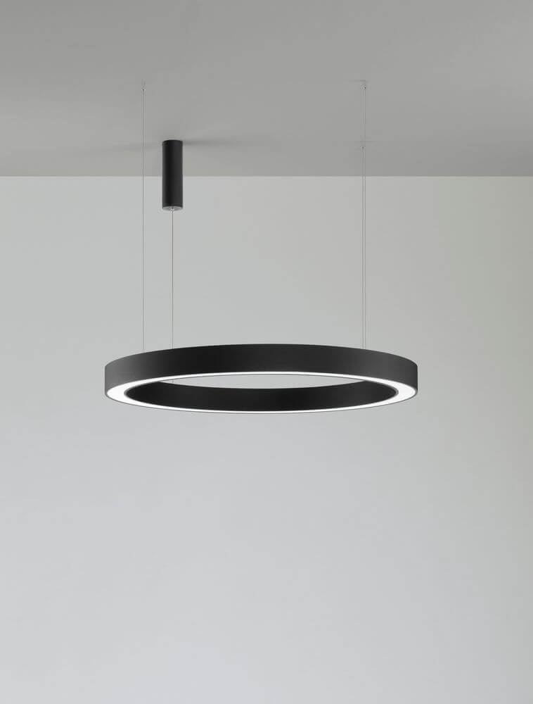 Morbido LED Pendelleuchte Ø 100cm 2700, 4000K in modernem, minimalistischem Design aus Aluminium und Acryl.