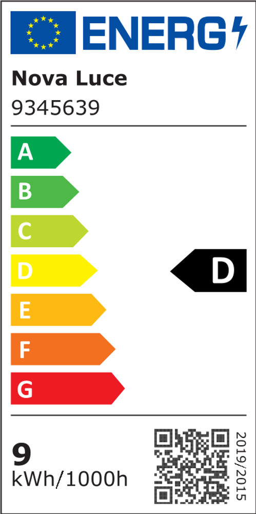 Energieeffizienzlabel für Morbido LED Pendelleuchte Ø 60cm 2700, 4000K von Nova Luce, Klasse D