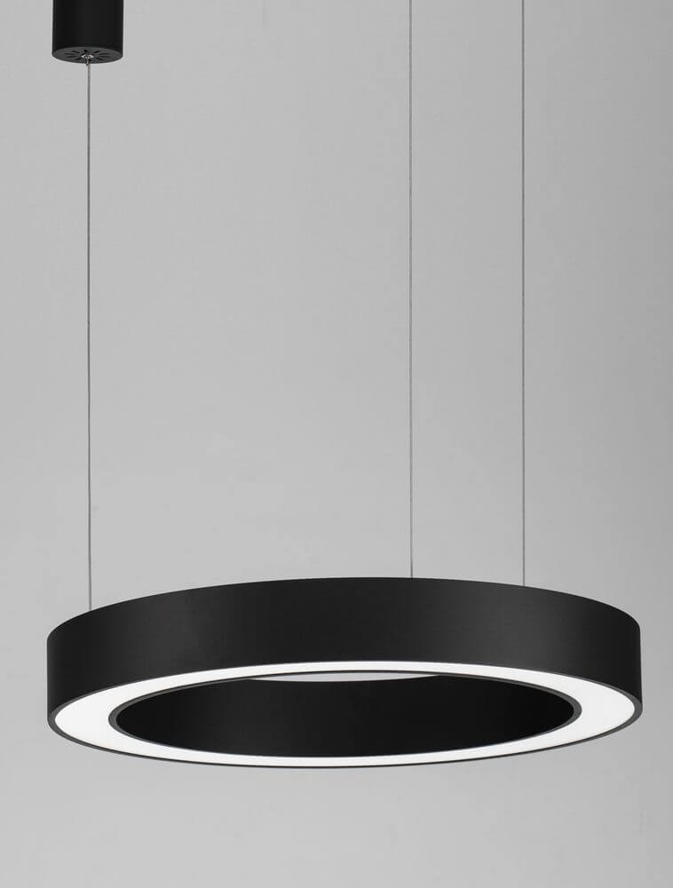 Morbido LED Pendelleuchte Ø 60cm 2700, 4000K in schwarzem Design für harmonische Lichtverteilung