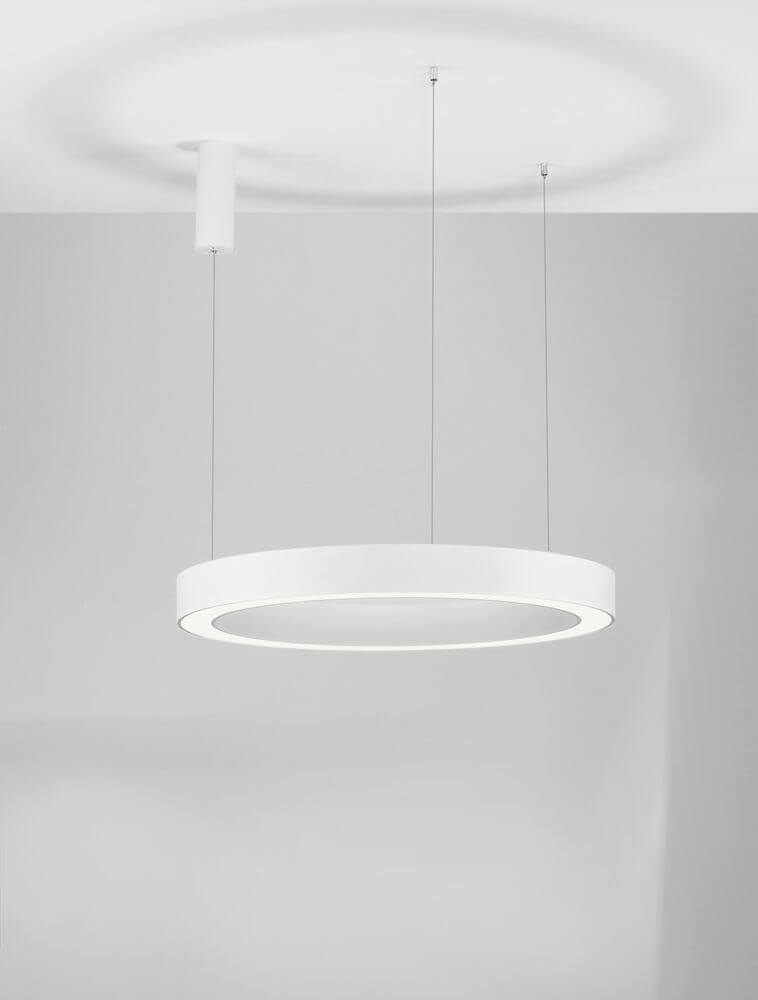 Morbido LED Pendelleuchte Ø 80cm 2700, 4000K in minimalistischer Design-Optik, ideal für moderne Wohnräume.