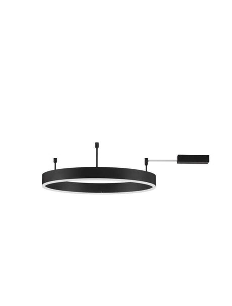 Plafonnier Motif LED Ø 60 cm 3000K en noir élégant au design moderne