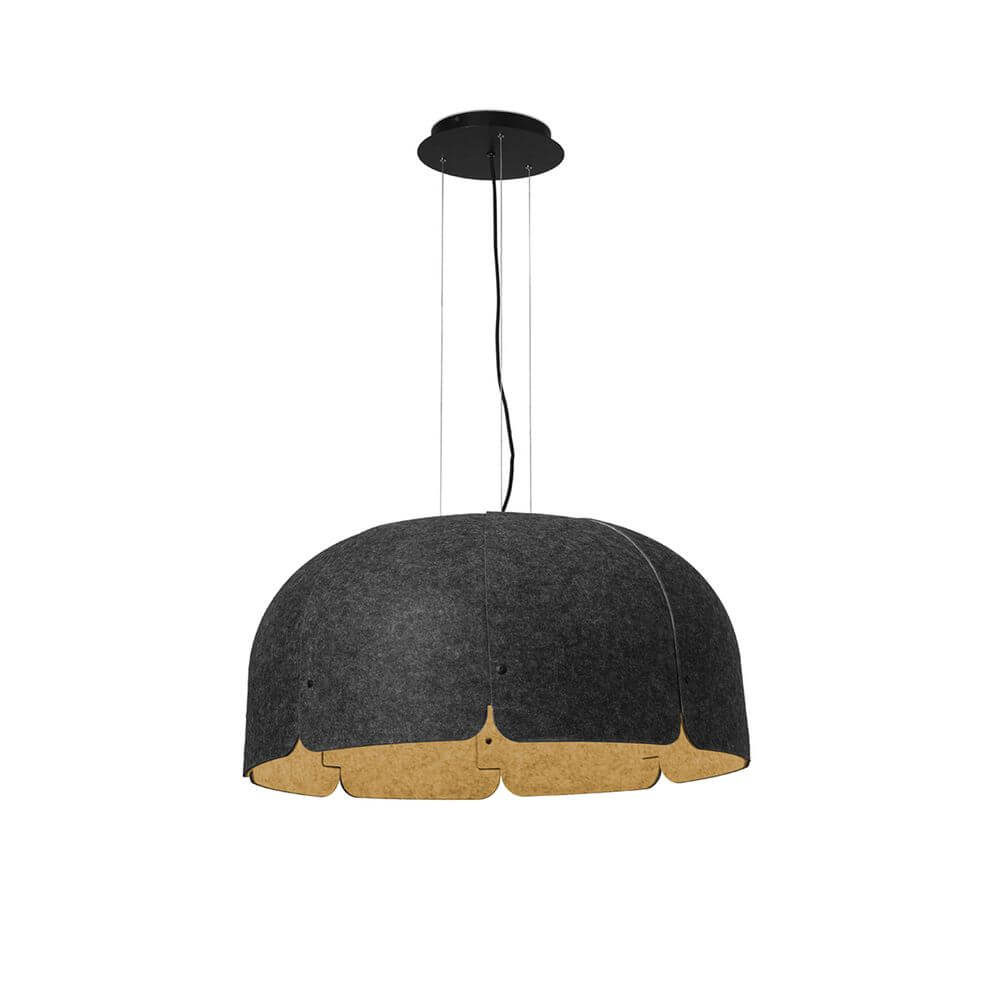 Mute LED Büro-Hängelampe 3000K Schallabsorbierend, Designer-Pendelleuchte mit 8 Blattstücken.
