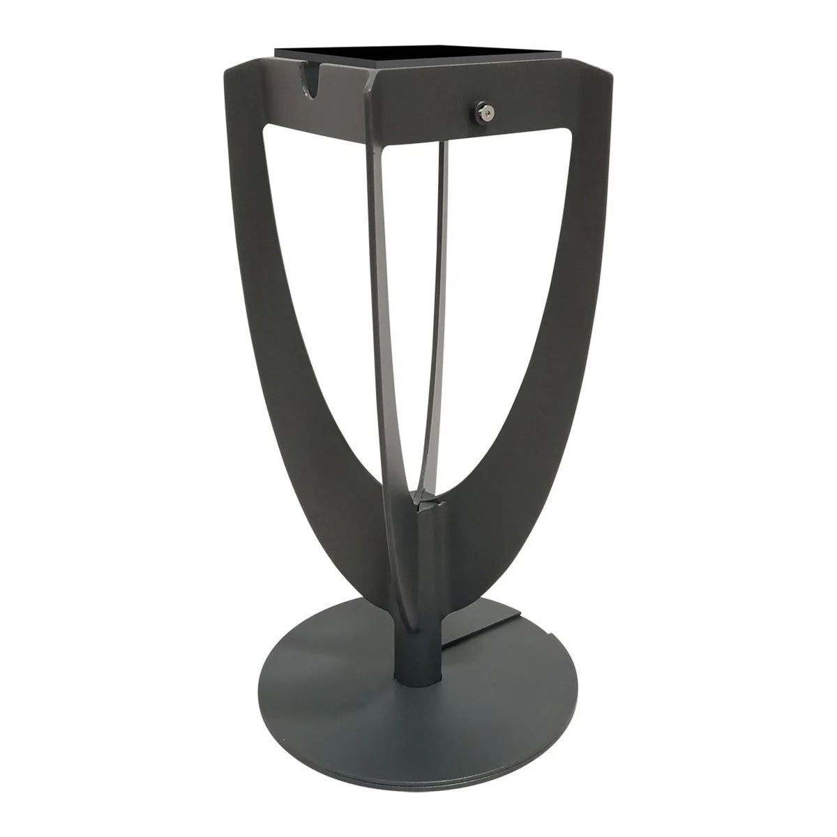 Les Jardins solar path light Tulip, black garden light with height-adjustable stem, modern tulip shape, 47cm