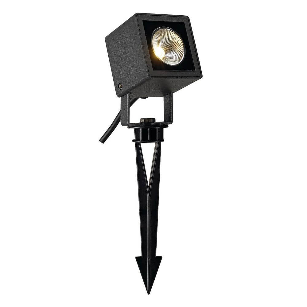 NAUTILUS Square LED Strahler eckig anthrazit 6W 3000K mit Erdspieß für flexible Außenbeleuchtung