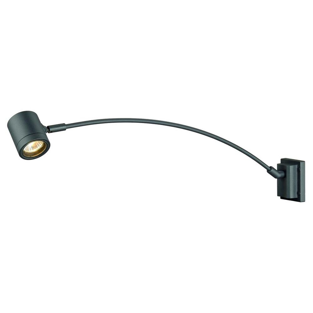 Displayleuchte New Myra Anthrazit GU10 max. 50W IP55 – gewölbte Leuchte aus Aluminium und Glas