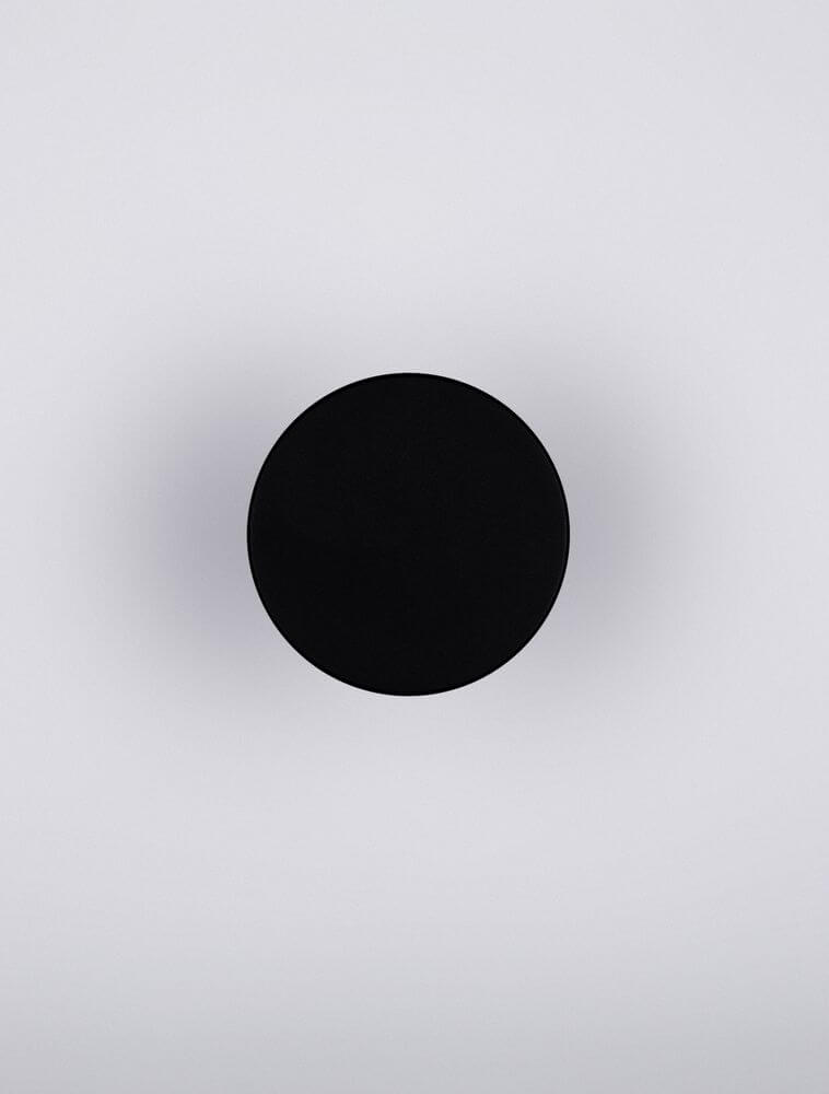 Nano Wandleuchte 3000K Schwarz – minimalistische runde Wandlampe in Schwarz, warmweißes 3000K Licht, kompaktes Design