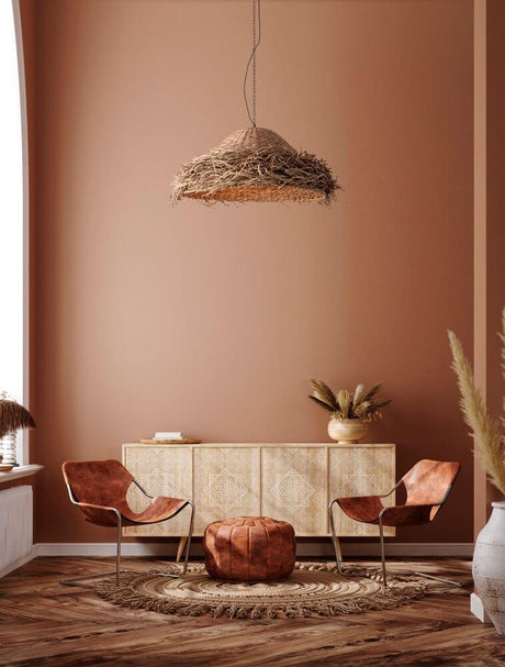 Natu hanger lamp E27 Seegras Brown