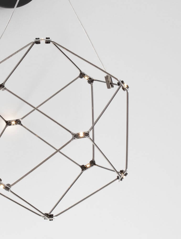 Nebula LED Wandleuchte Ø 23,4cm 3000K in modernem Design mit angeschlossenen LED-Lichtern.